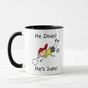 Er taucht ein Er ist sicher Tasse