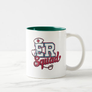 ER-Team, Notaufnahme, Krankenpfleger-Shirt, Gesche Zweifarbige Tasse