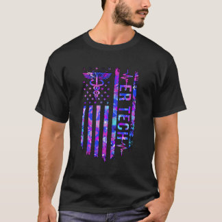 Er Tech US Flag Emergency Room Tech Emergency Tech T-Shirt