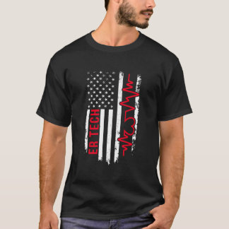 Er Tech US Flag Emergency Room Technician Emergenc T-Shirt