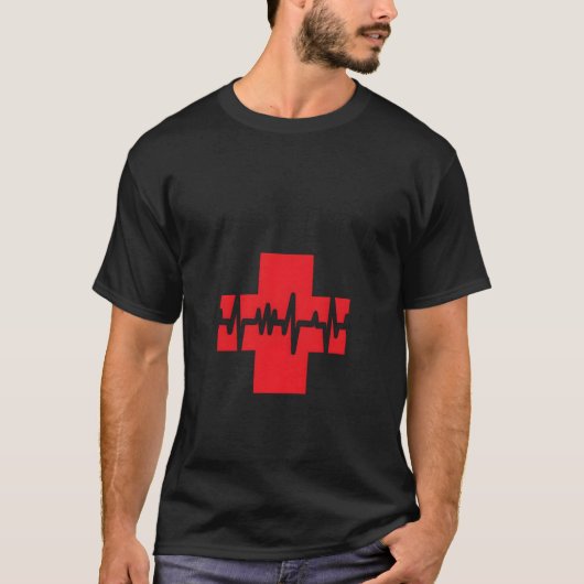 Er Techniker Heartbeat Tech T-Shirt (Vorderseite)