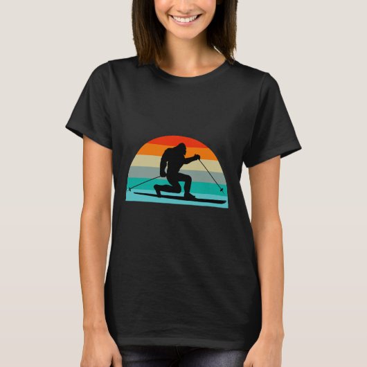 Er telemarkskifahren!  T-Shirt (Vorderseite)