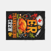 Er Thanksgiving Crew Nurse Emergency Room Register Fleecedecke (Vorderseite (Horizontal))