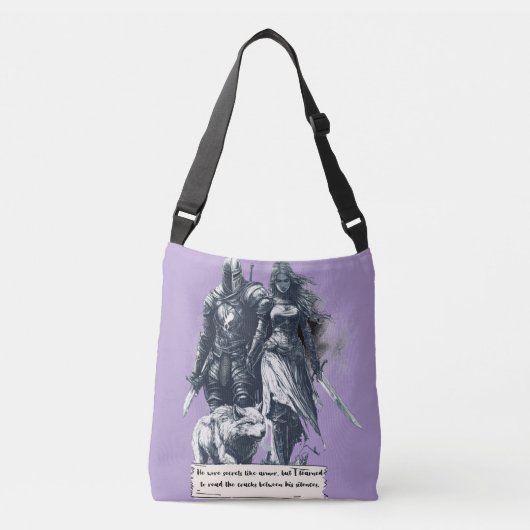 Er trägt seine Geheimnisse wie Rüstung. Tragetaschen Mit Langen Trägern (Vorderseite)