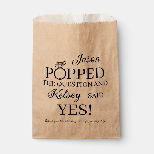 Er übernahm die Fragenbindungspartei Popcorn Geschenktütchen (Vorderseite)