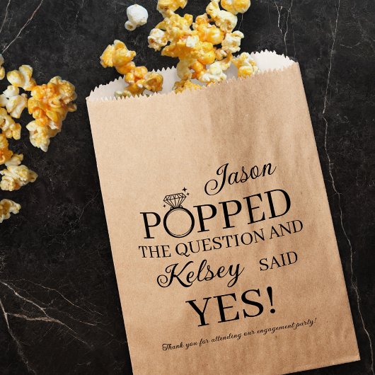 Er übernahm die Fragenbindungspartei Popcorn Geschenktütchen