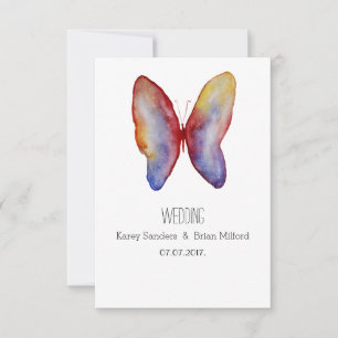 Er und ihre Hochzeitseinladung Butterfly Einladung