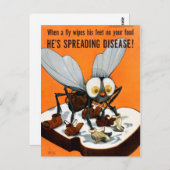 Er verbreitet das Poster der öffentlichen Gesundhe Postkarte (Vorne/Hinten)