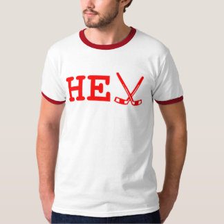ER verdoppelt die Hockey-Stöcke (rot) T-Shirt