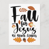 Er Verlasse nie Erntedank Christus für Jesus herun Postkarte (Vorderseite)