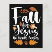 Er Verlasse nie Erntedank Christus für Jesus herun Postkarte (Vorderseite)