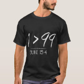 Er Verließ die 99, um mich Christlich Luke Sheep z T-Shirt (Vorderseite)