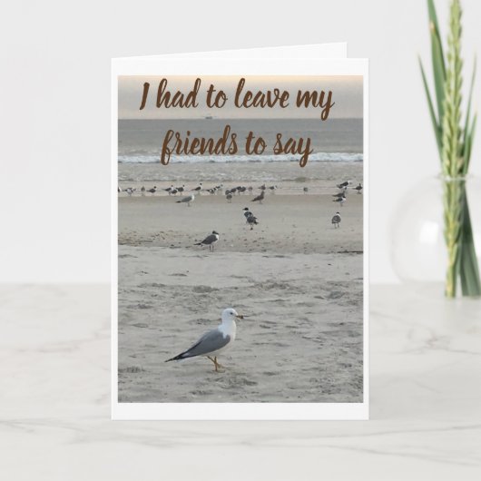 ER VERLIESS SEINEN FREUNDEN ZU SAGEN **GLÜCKLICHER KARTE (Vorderseite)