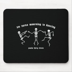 Er verwandelt Morgen in tanzendes lustiges Skelett Mousepad
