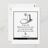 Er war ein Hut Postkarte (Vorne/Hinten)