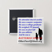 Er war ein zerschlagener Gatte-Knopf Button (Vorne & Hinten)