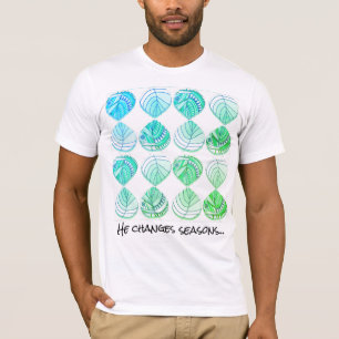 Er wechselt die Jahreszeiten - Motivierend hellbla T-Shirt