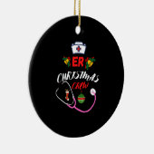 ER Weihnachts-Crew Keramik Ornament (Rechts)