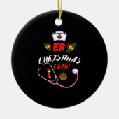 ER Weihnachts-Crew Keramik Ornament (Vorne)