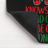 Er weiß, ob du brav oder böse warst Lustiges Weihn Mousepad (Ecke)