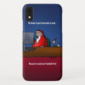 Er weiß, ob du ein schlechter Weihnachtsmann warst Case-Mate iPhone Hülle (Rückseite)