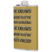 Er weiß, wann du getrunken hast flachmann (Links)