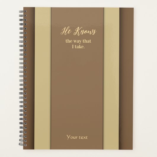 Er weiß, wie ich Brown-Planer nehme Planer (Vorderseite)