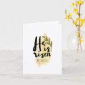 Er wird - christliche Ostern-Karte gestiegen Karte (Gelbe Blume)