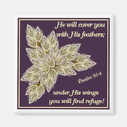 Er wird dich mit seinen Federn bedecken Magnet (Vorne)