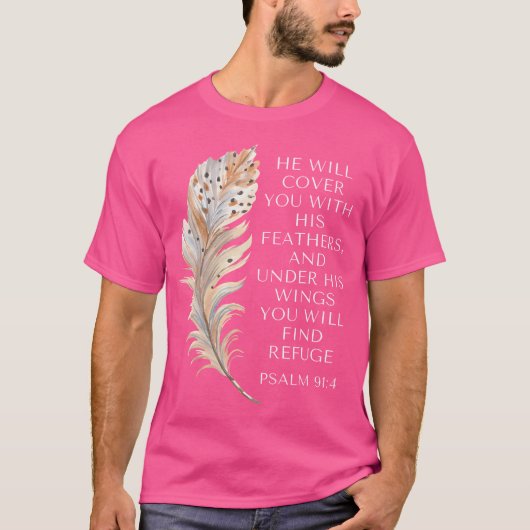 Er wird dich mit seinen Federn Jesus Bible ch. T-Shirt (Vorderseite)