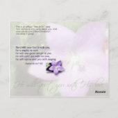 Er wird dich mit seiner Liebe beruhigen Postkarte (Rückseite)