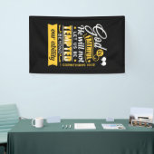 Er wird dich nicht versuchen lassen – Bibelvers Banner (Messeveranstaltung)