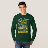 Er wird dich nicht versuchen lassen – Bibelvers T-Shirt (Vorne ganz)