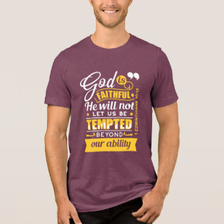 Er wird dich nicht versuchen lassen – Bibelvers Tri-Blend Shirt