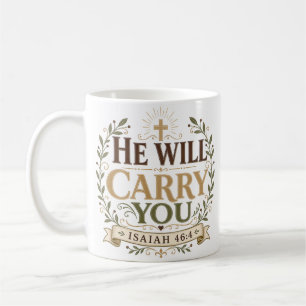 Er wird dich tragen Christliches Bibelzitat Kaffeetasse