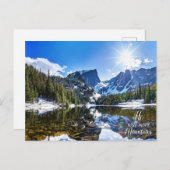 Er wird die Berge inspirierendes Foto Zitat zu bew Postkarte (Vorne/Hinten)