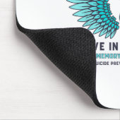 Er wird immer in meinem Herz Suizidprävention lebe Mousepad (Ecke)
