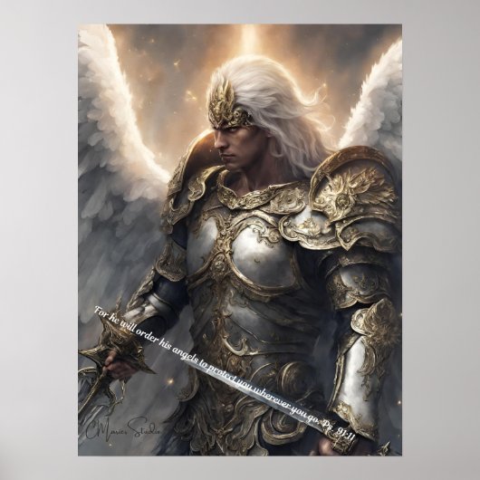 Er wird seine Engel anweisen, dich zu beschützen.  Poster (Vorne)