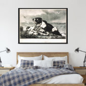 Er wird von einem Rettungshund Gerettet Leinwanddruck (Insitu (Schlafzimmer))