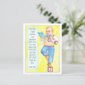 Er wuchs in Stärke und Grace Inspiration Postcard Postkarte (Stehend Vorderseite)