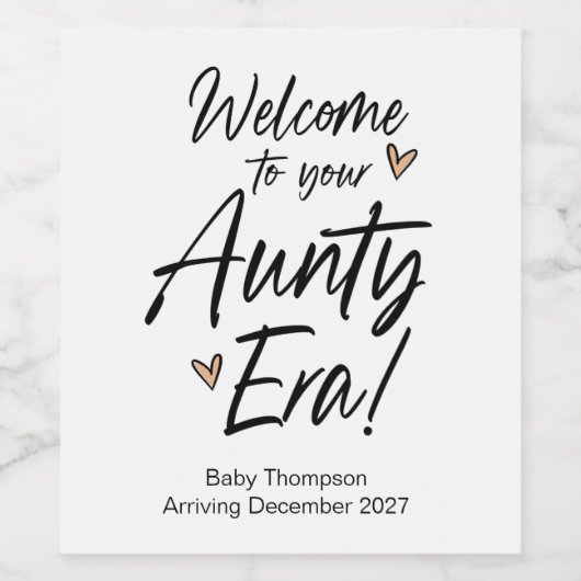 Era Club Kindergartenankündigung S Weinetikett (Einzelnes Label)