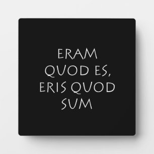 Eram quod es eris quo sum fotoplatte