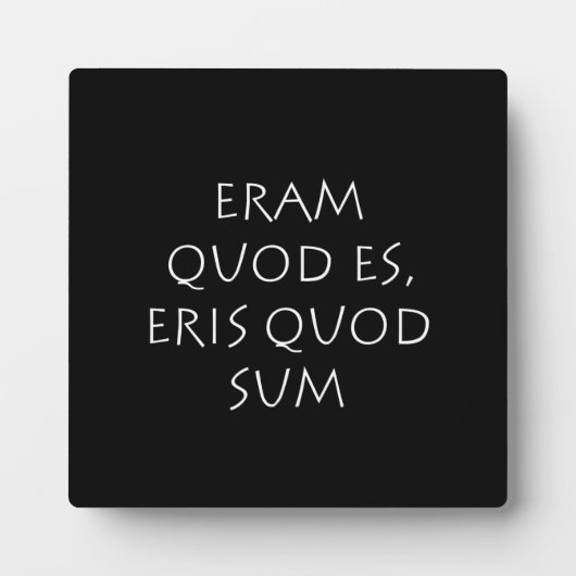 Eram quod es eris quo sum fotoplatte (Vorderseite)