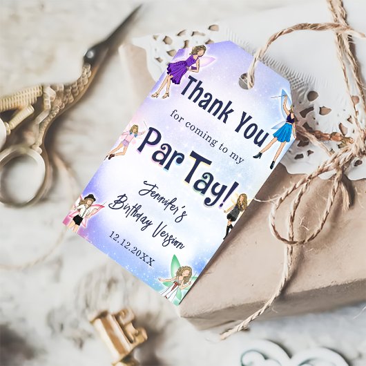 Eras Birthday Party Danke Geschenkanhänger