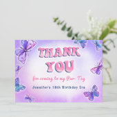 Eras Birthday Party Danke Karte (Stehend Vorderseite)