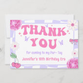 Eras Birthday Party Danke Karte (Vorderseite)