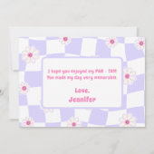 Eras Birthday Party Danke Karte (Rückseite)