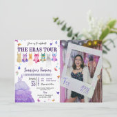 Eras Birthday Party Foto Einladung (Stehend Vorderseite)