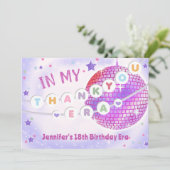 Eras Birthday Party Friendship Bracelet Dankeskarte (Stehend Vorderseite)