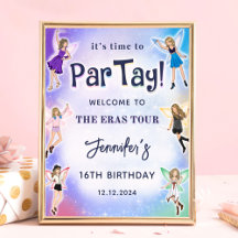 Eras Birthday Party Welcome Poster